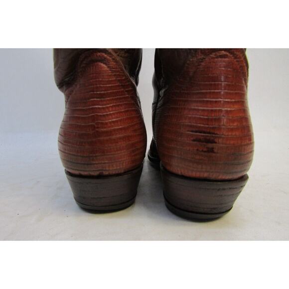 Cowtown Mens Size 9 D Brown Leather Lizard Cowboy Western Boots main image 6